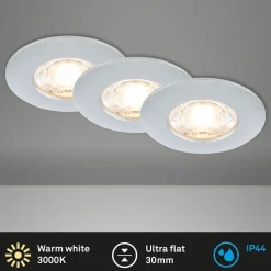 Kulana Mini indbygget spot med LED IP44 3er krom