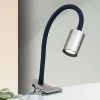Kurt LED-klemmelampe, mat nikkel