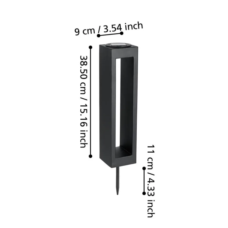 Lampe med jordspyd 48934, sort