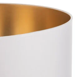 Lampeskærm Alba, Ø 45 cm, E27, hvid/guld
