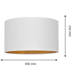 Lampeskærm Alba, Ø 45 cm, E27, hvid/guld
