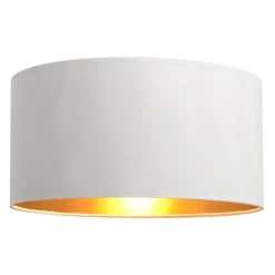 Lampeskærm Alba, Ø 40 cm, E27, hvid/guld