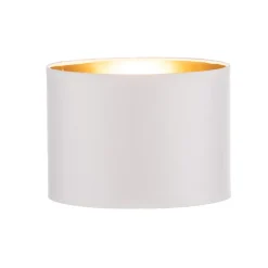 Lampeskærm Alba, Ø 20 cm, E27, hvid/guld