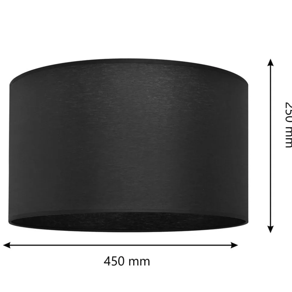Lampeskærm Alba, Ø 45 cm, E27, sort