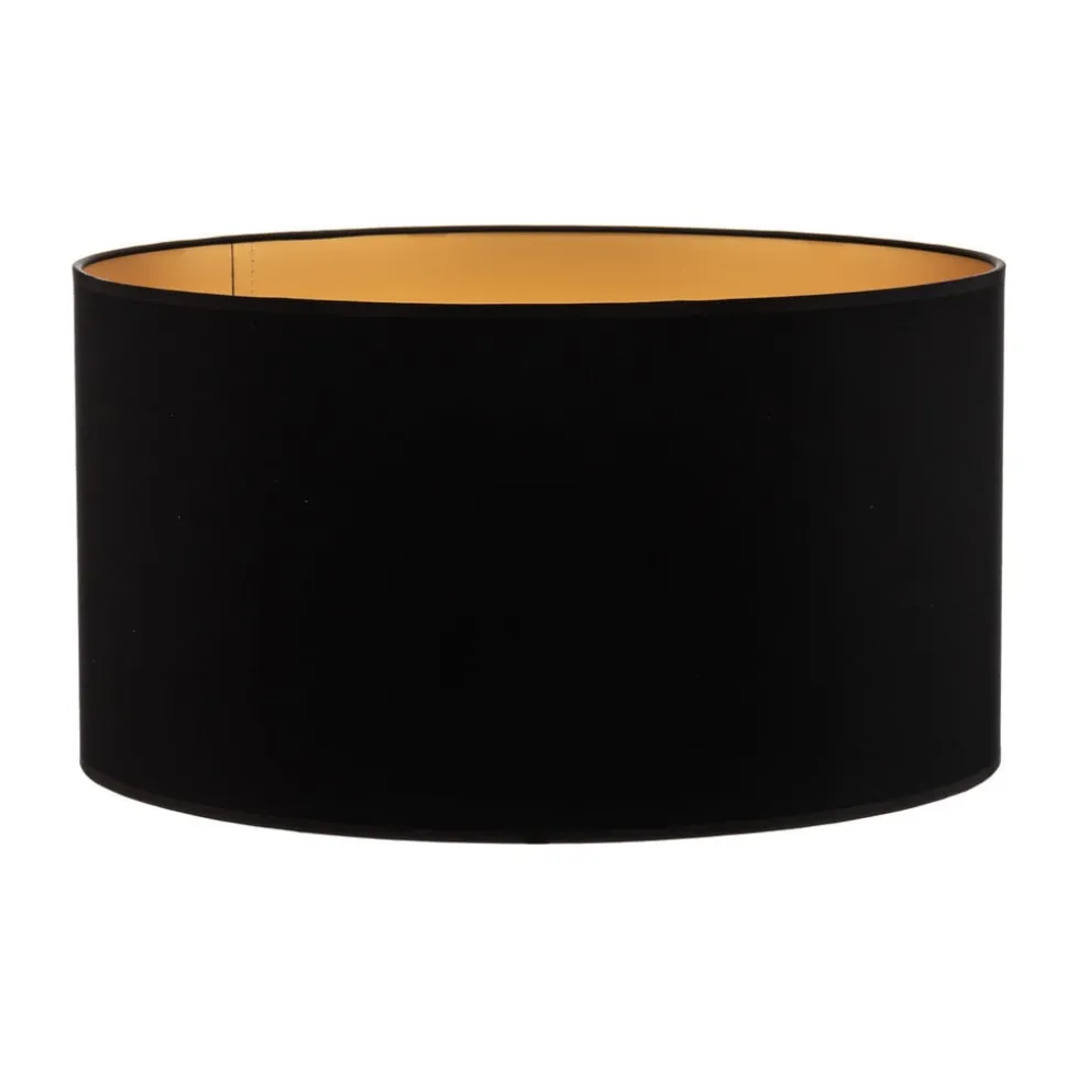 Lampeskærm Alba, Ø 45 cm, E27, sort/guld