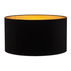 Lampeskærm Alba, Ø 45 cm, E27, sort/guld