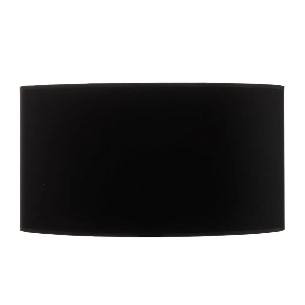 Lampeskærm Alba, Ø 45 cm, E27, sort/guld