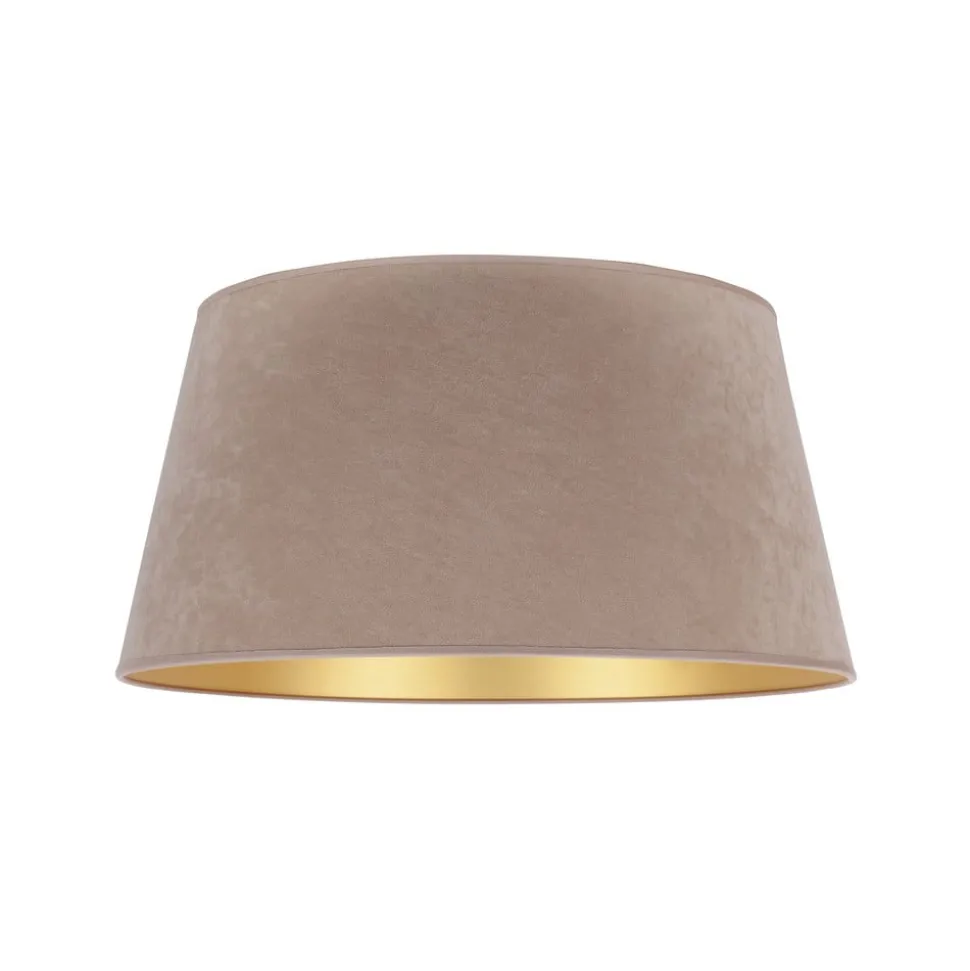 Lampeskærm Cone højde 25,5 cm, beige/guld