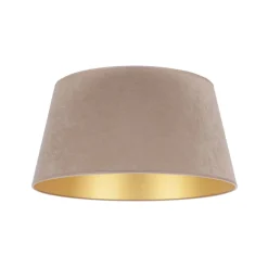 Lampeskærm Cone højde 25,5 cm, beige/guld