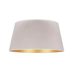 Lampeskærm Cone højde 25,5 cm, ecru/guld