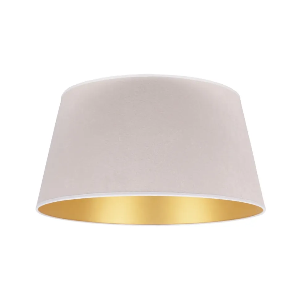 Lampeskærm Cone højde 25,5 cm, ecru/guld