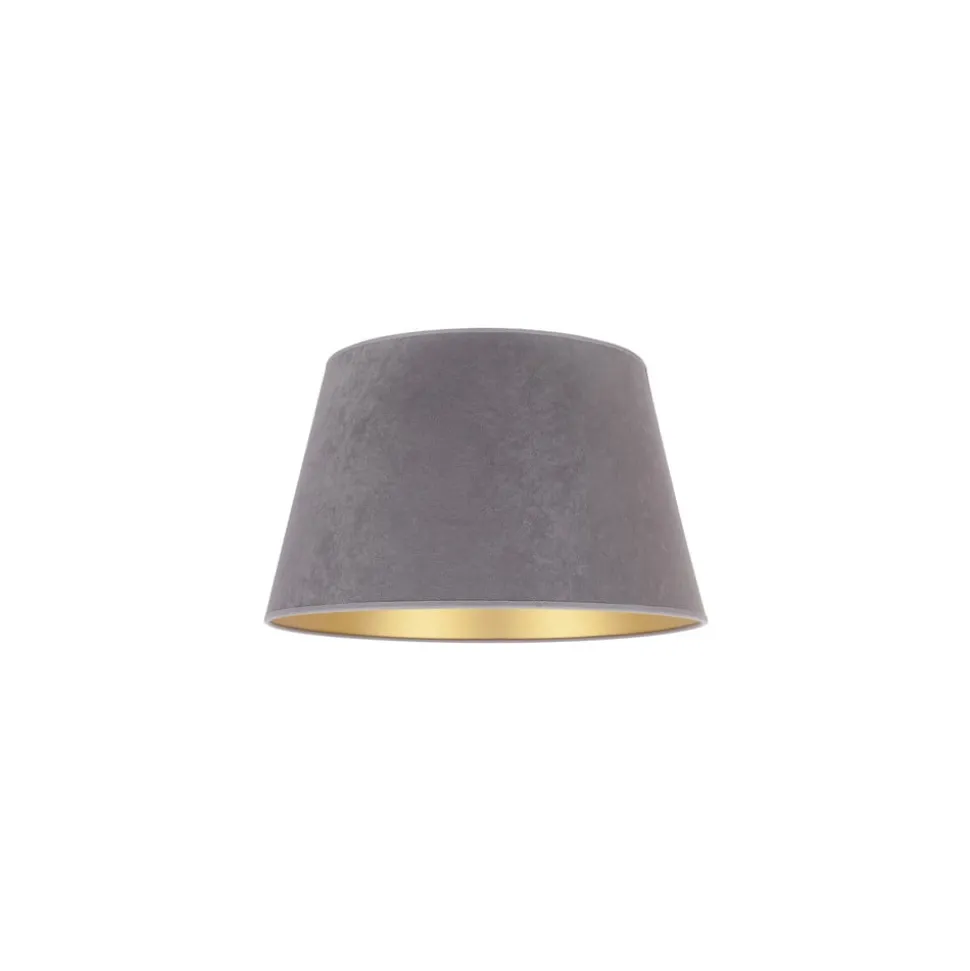 Lampeskærm Cone højde 18 cm, grå/guld