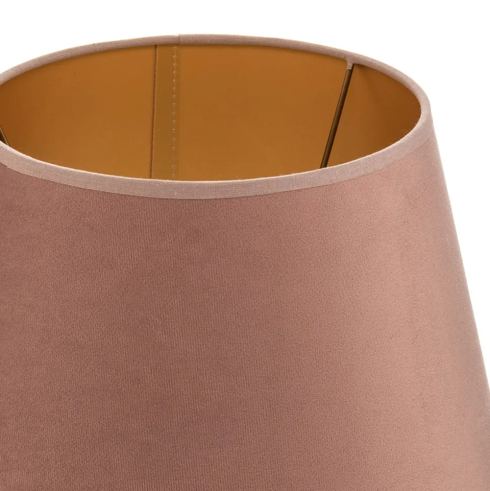Lampeskærm Cone højde 18 cm, lyserød/guld