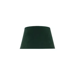 Lampeskærm Cone højde 18 cm, mørkegrøn/guld