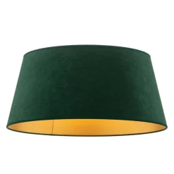 Lampeskærm Cone højde 22,5 cm, mørkegrøn/guld