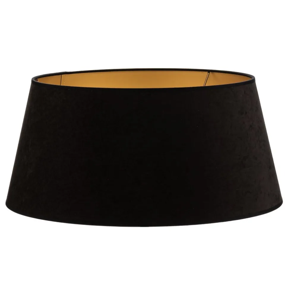 Lampeskærm Cone højde 25,5 cm, sort/guld