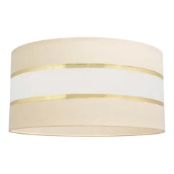 Lampeskærm Helen E27 Ø40/højde 20 cm creme/guld