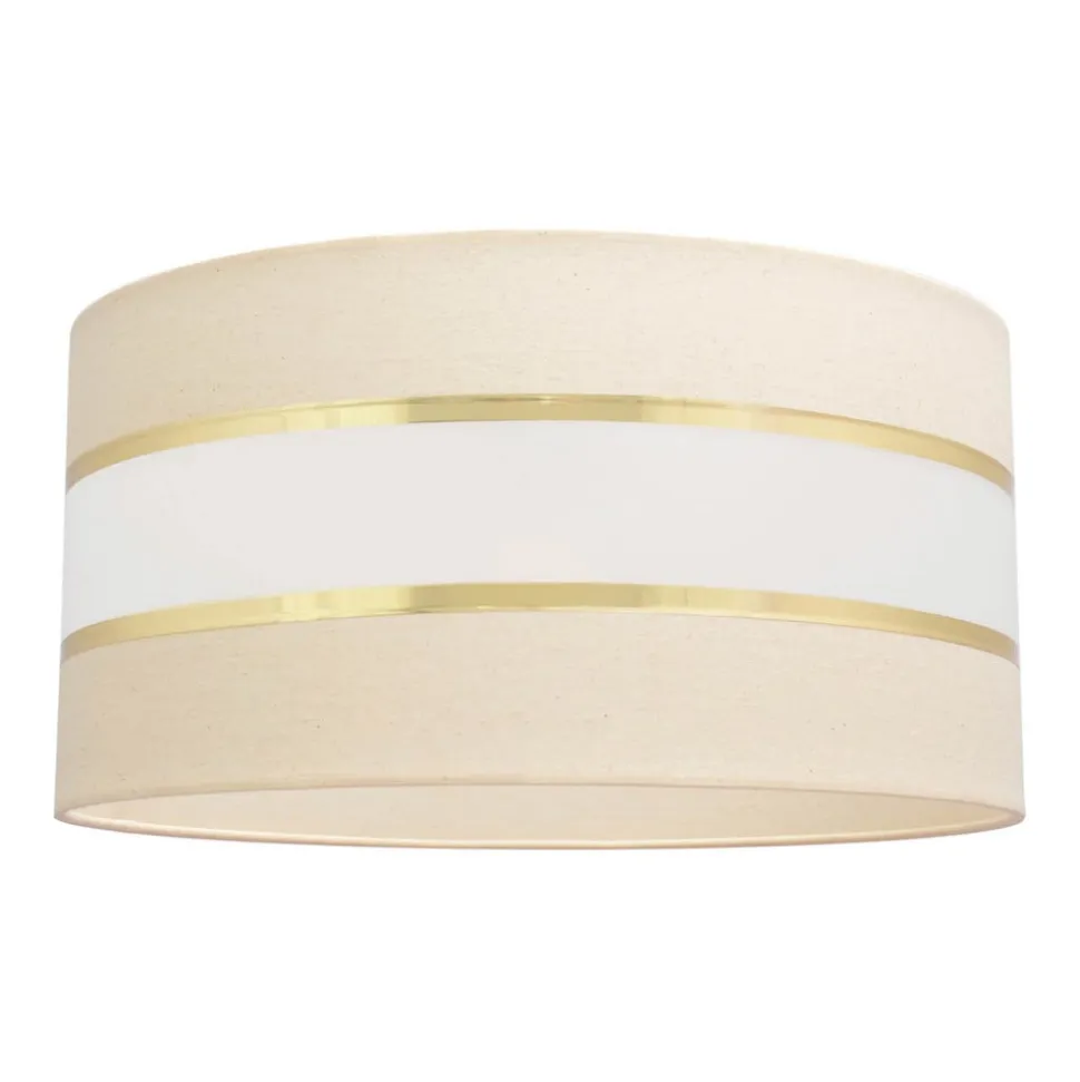 Lampeskærm Helen E27 Ø40/højde 20 cm creme/guld