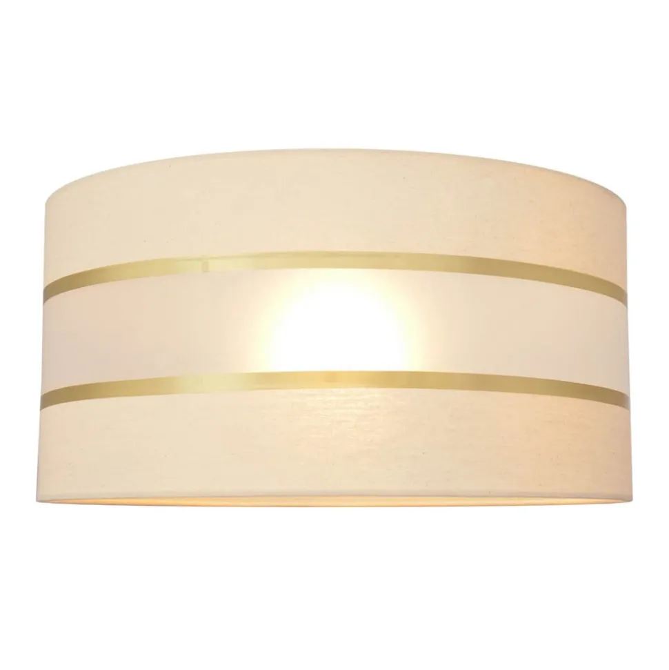 Lampeskærm Helen E27 Ø40/højde 20 cm creme/guld