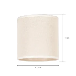Lampeskærm Roller, beige, Ø 15 cm, højde 15 cm