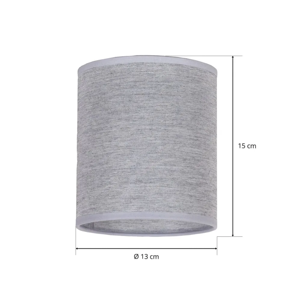 Lampeskærm Roller, grå, Ø 13 cm, højde 15 cm