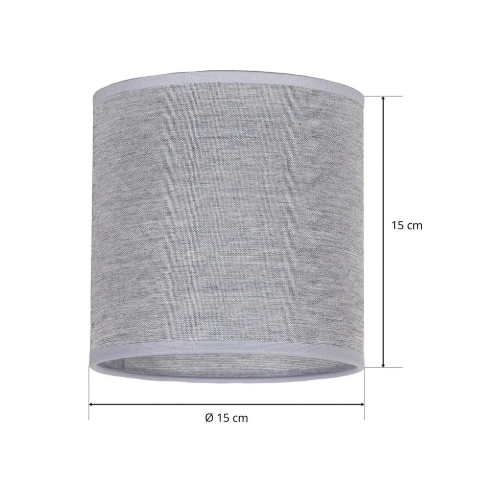 Lampeskærm Roller, grå, Ø 15 cm, højde 15 cm