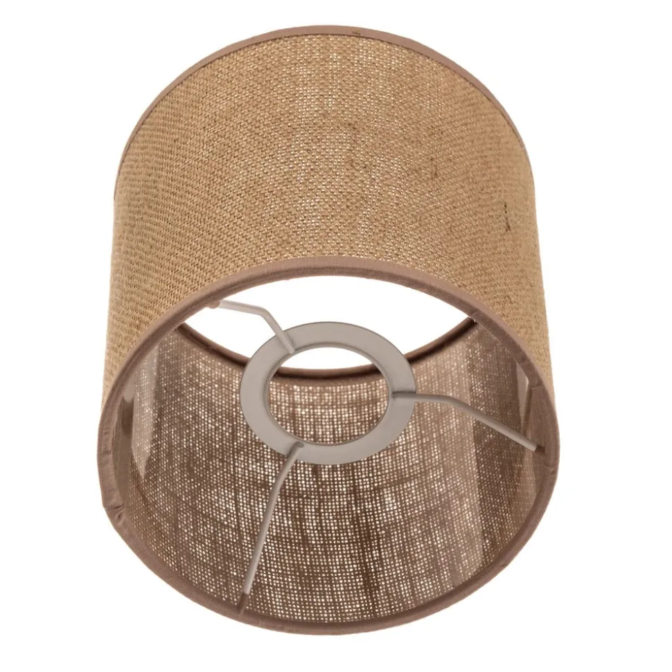 Lampeskærm Roller, lysebrun, Ø 15 cm, højde 15 cm