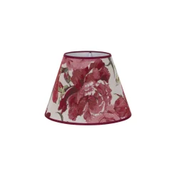 Lampeskærm Sofia Højde 21 cm, blomstermønster rød