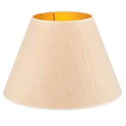 Lampeskærm Sofia Højde 31 cm, hvid/guldstrip