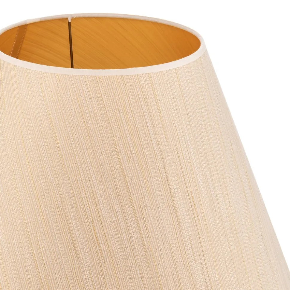 Lampeskærm Sofia Højde 31 cm, hvid/guldstrip