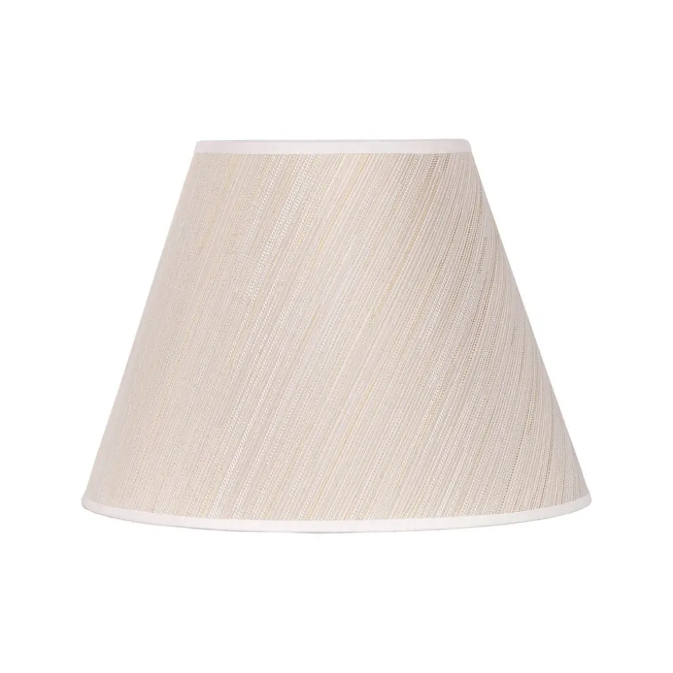 Lampeskærm Sofia Højde 21 cm, hvid/guldstrip