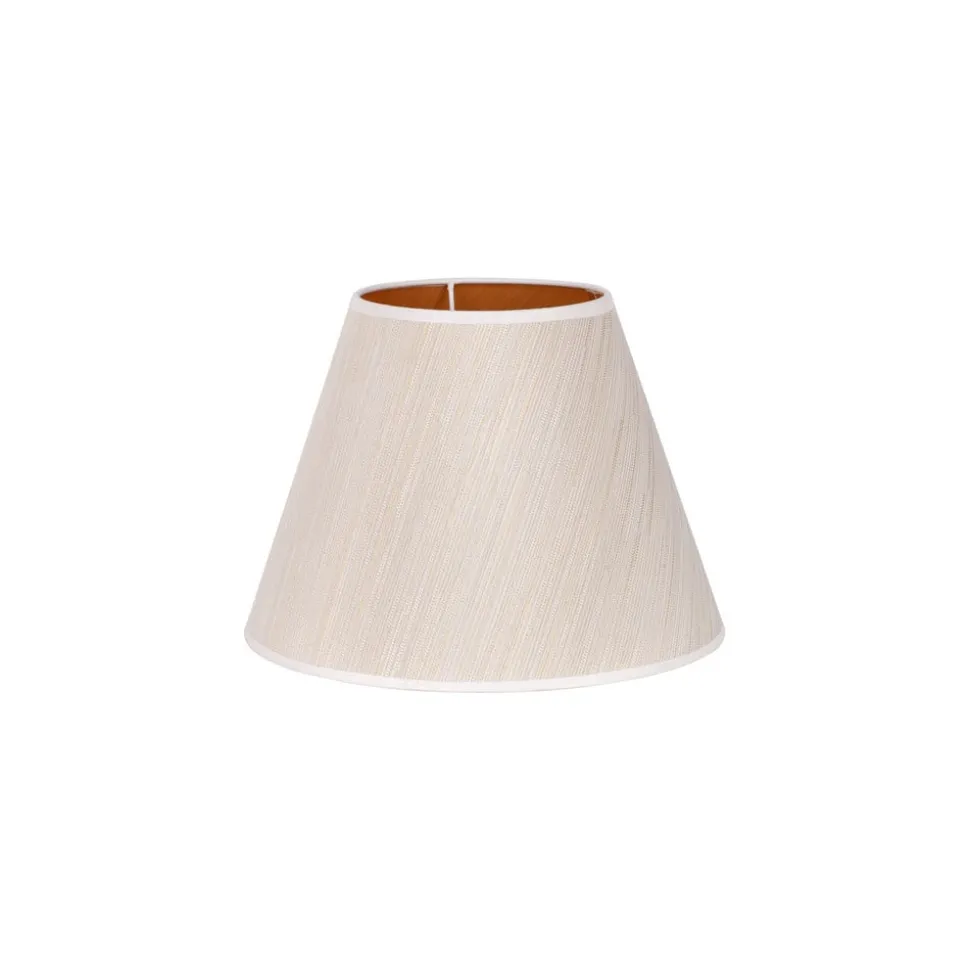 Lampeskærm Sofia Højde 21 cm, hvid/guldstrip