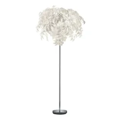 Leavy gulvlampe, højde 180 cm, krom/hvid, metal/plast