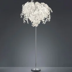Leavy gulvlampe, højde 180 cm, krom/hvid, metal/plast