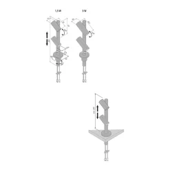 LED Duo Spot 2 x 3 W, sort, 3.000 K