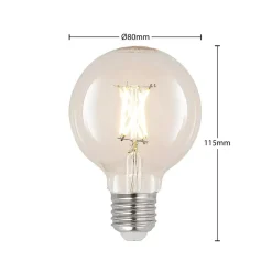 LED E27 4 W G80 2.700 K filament dæmpes klar 2 stk