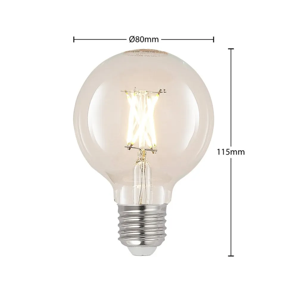 LED E27 4 W G80 2.700 K filament dæmpes klar 2 stk