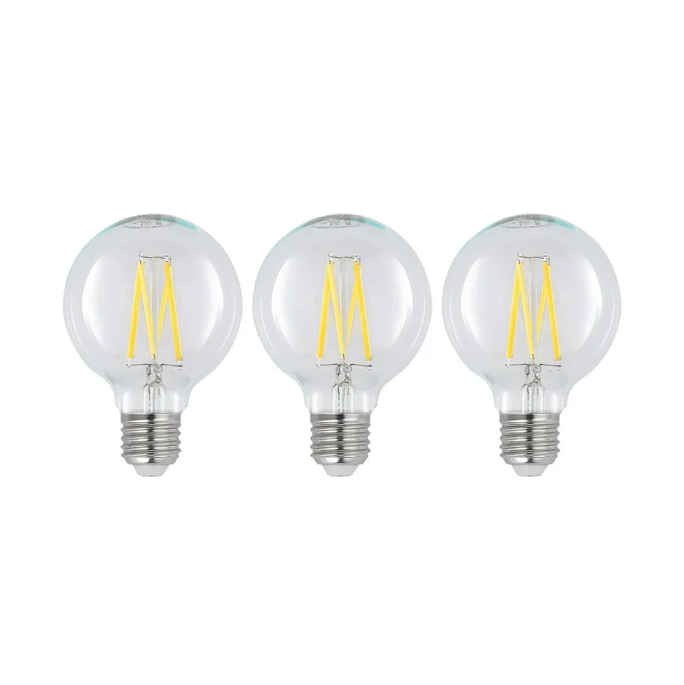 LED E27 8 W G80 2.700 K filament dæmpes klar 3 stk