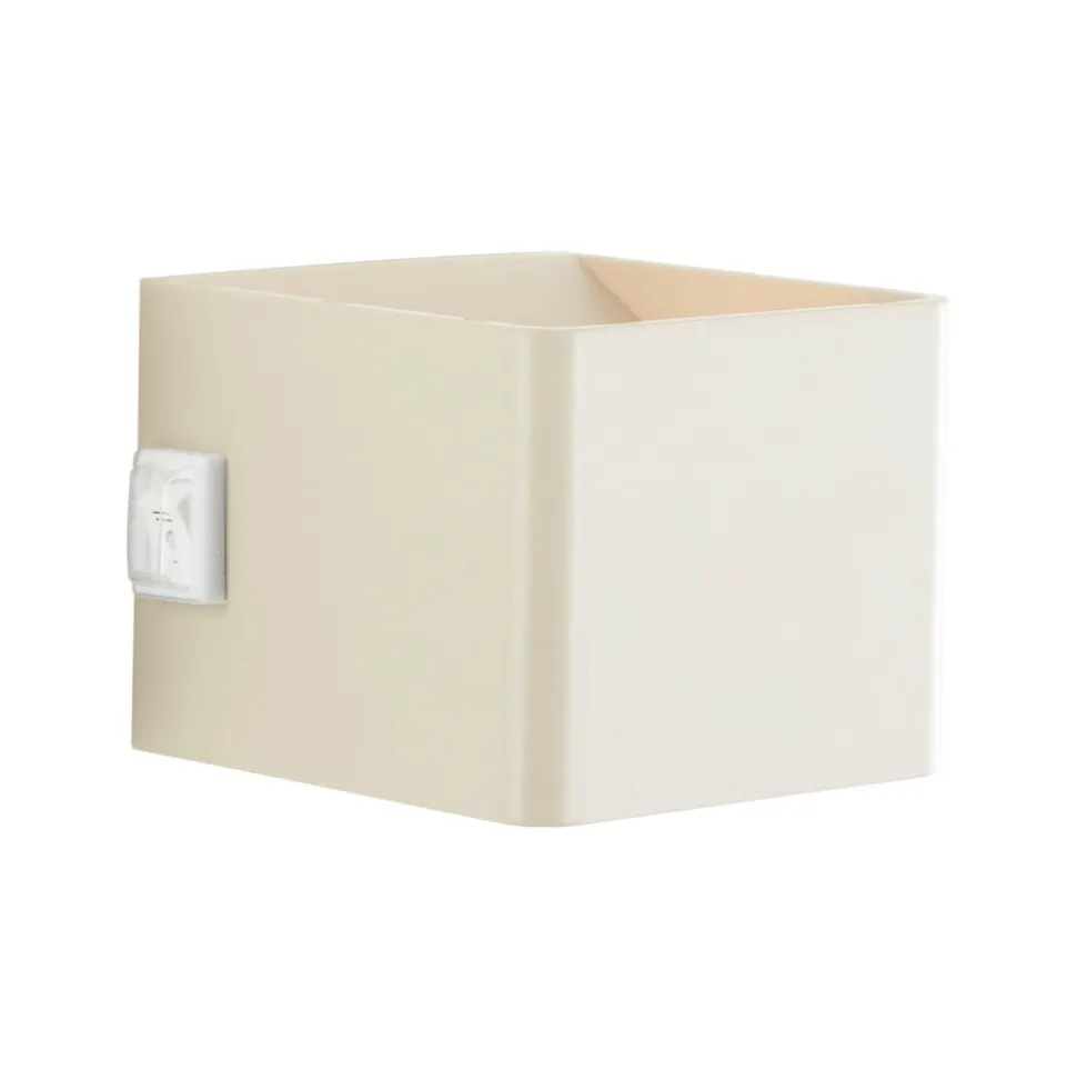 LED genopladelig udendørs væglampe Iseo, beige, bredde 10 cm, sensor