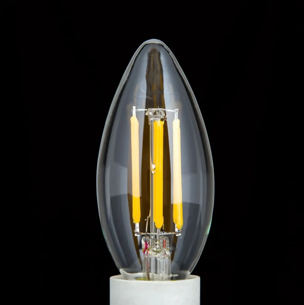 LED glødepære E14 C35 klar 6W 827 720lm dæmpbar