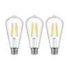 LED glødepære klar E27 3,8W 3000K 806lm sæt med 3 stk