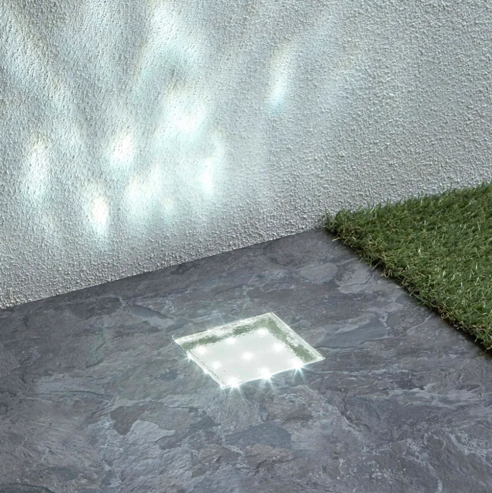 LED indbygget gulvlampe Walkover, IP68 8x8cm