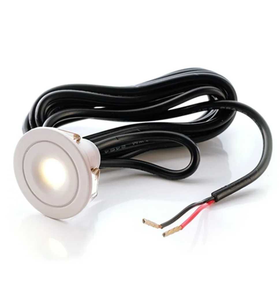 LED indbygningsloftlampe Punto Lumi, hvid, 1 W, 3.000 K