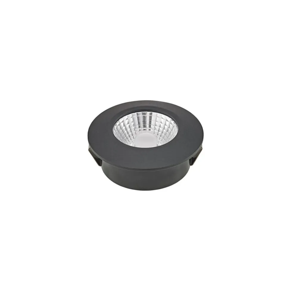 LED indbygningsspot Diled, Ø 6,7 cm, 3.000 K, sort