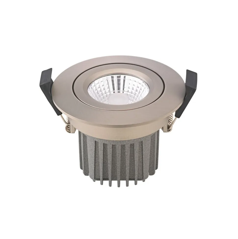 LED indbygningsspot Diled, Ø8,5 cm, 10 W, Dim-To-Warm, stål
