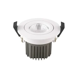 LED indbygningsspot Diled, Ø 8,5 cm, 10 W, Dim-To-Warm, hvid