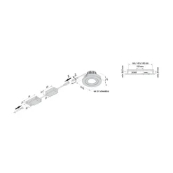 LED indbygningsspot Eco SR 68 krom mat 2.700 K Ø 8,5 cm aluminium