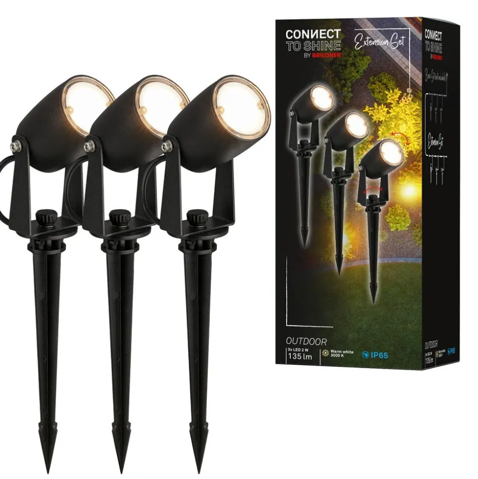 LED jordspyd 3928035 12 V 3x forlængelse sort Ø 4 cm