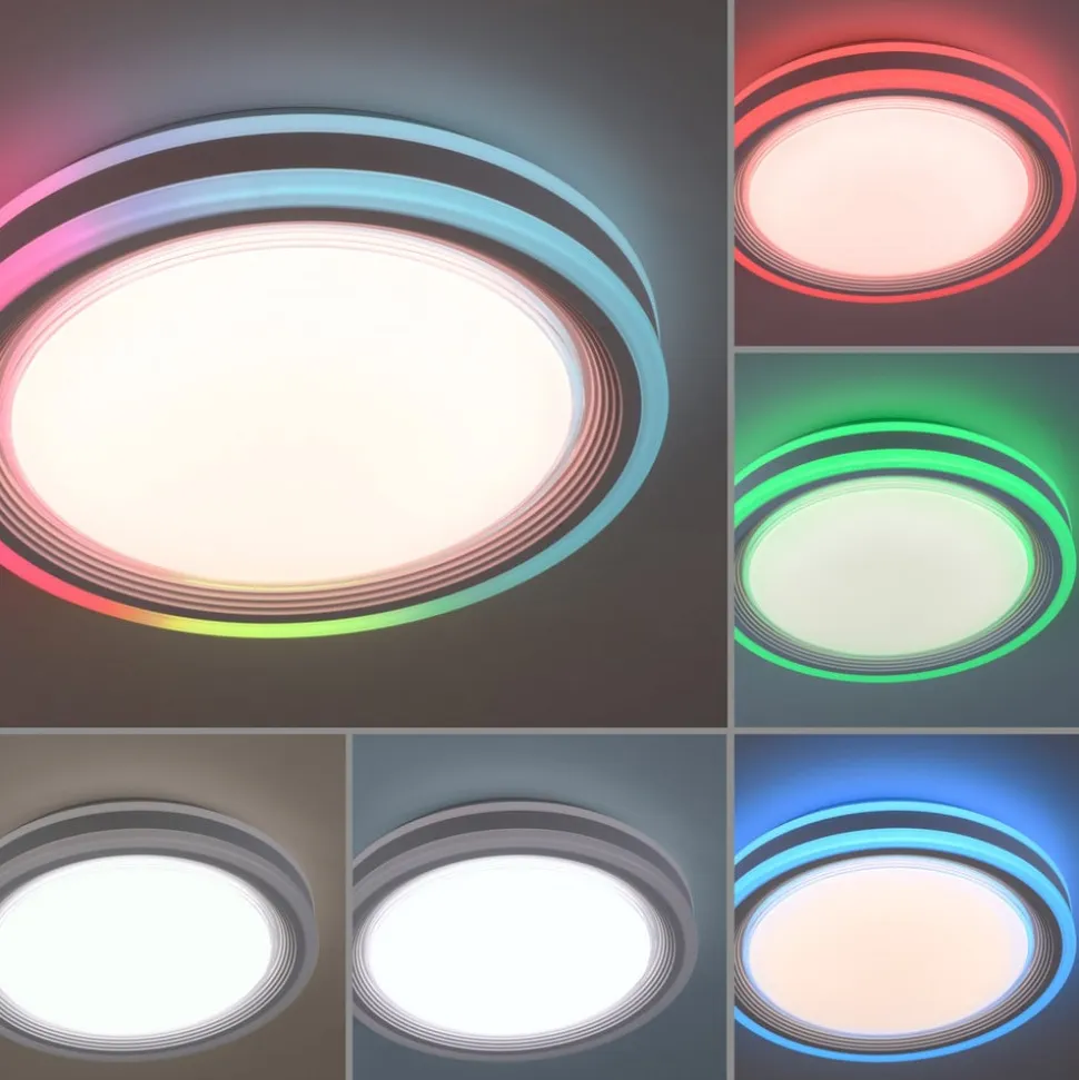 LED loftslampe Sfærisk, CCT, RGB, Ø 40cm