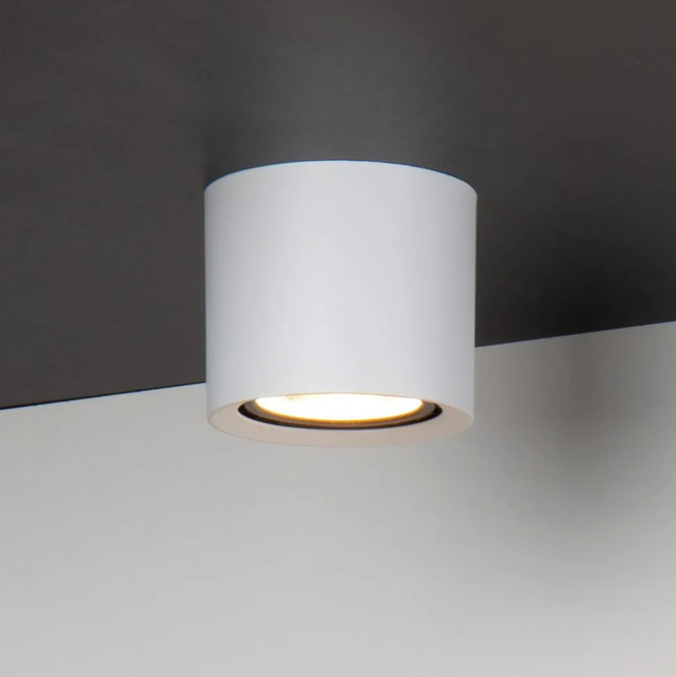 LED loftspot Fedler, Ø 12 cm, hvid, dæmpbar, aluminium